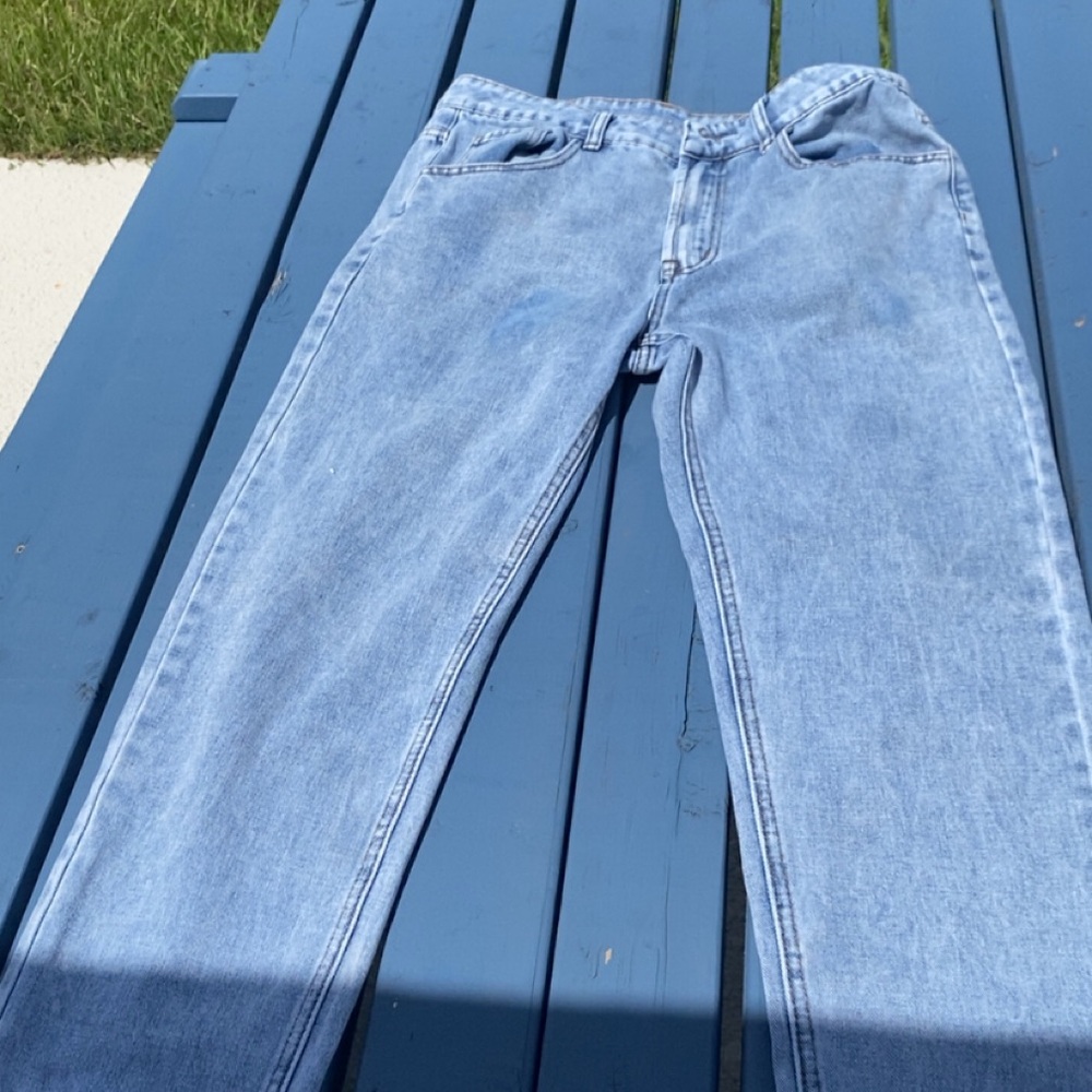 SHEIN Light Blue Men's Straight Jeans